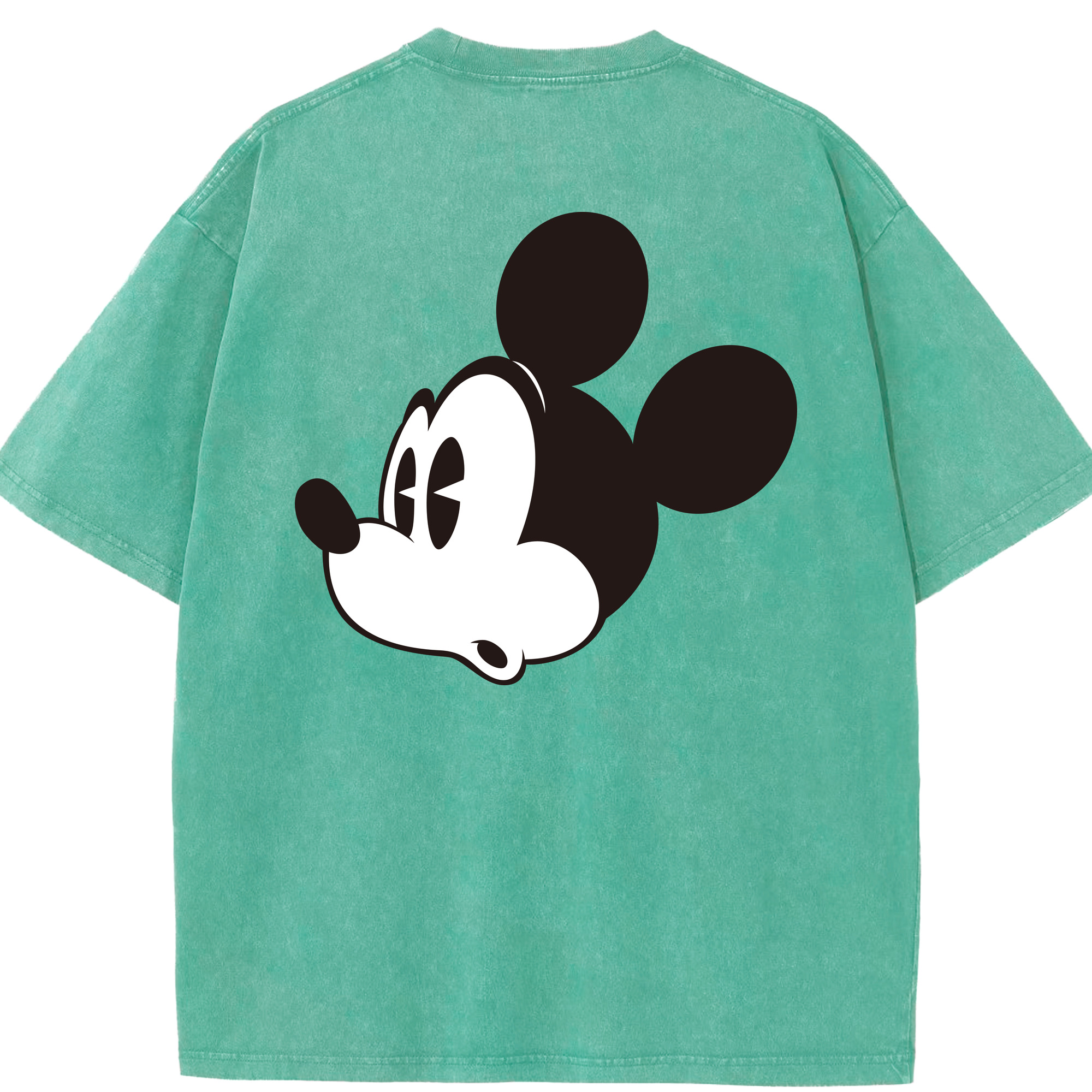 （画像用） ミッキーマウス Mickey Mouse 綿100% ヴィンテージ風 半袖Tシャツ（背面プリント）